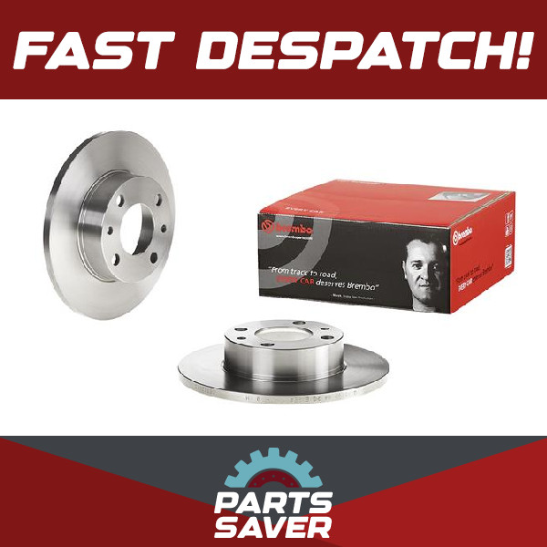 2x Brake Discs Pair Solid fits FIAT 850 100 Front 8 9 64 to 72 227mm Set Brembo