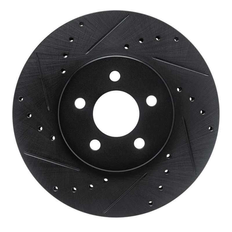 For Chrysler LeBaron 89-95 Brake Rotor eLINE Drilled & Slotted 1-Piece Front