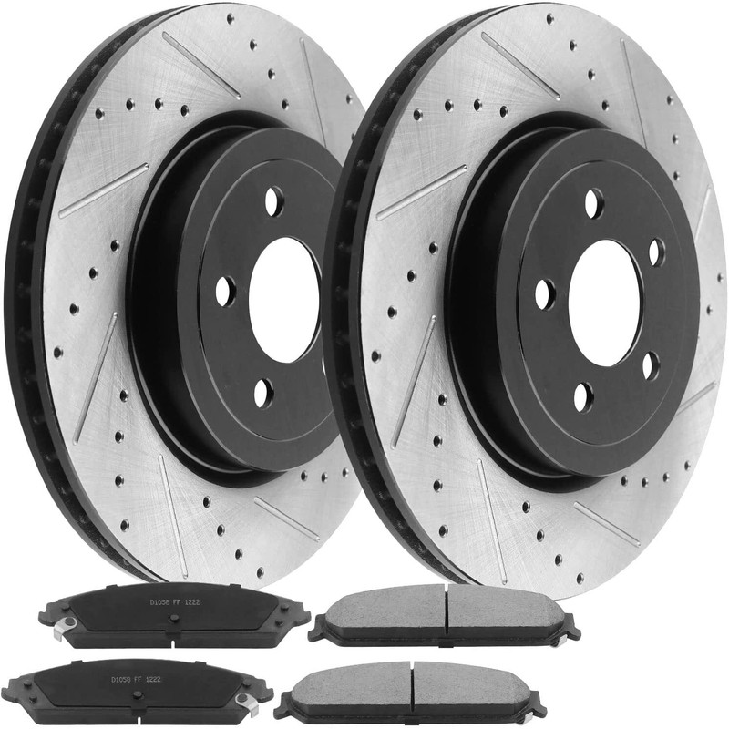 Front Brake Rotors & Brake Pads for Challenger Chrysler 300 Dodge V8 5.7L G7.