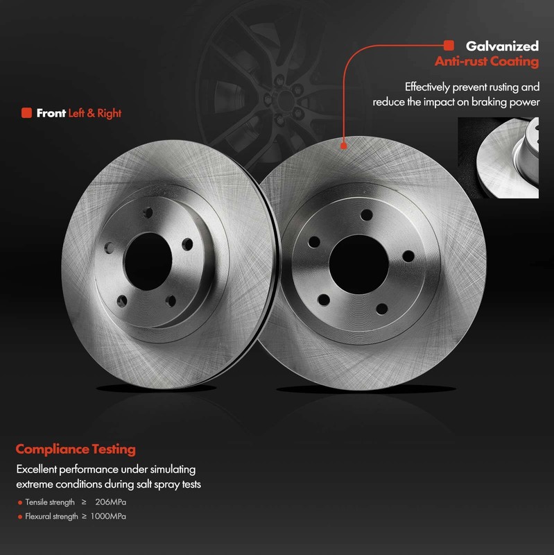 Front Disc Brake Rotors & Ceramic Brake Pads for Nissan Altima 02-06 INFINITI gallery
