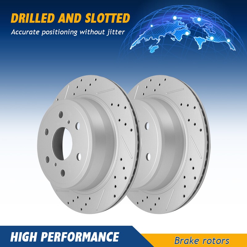 Front Rear Disc Rotors Ceramic Brake Pads For Chevy Silverado Sierra 1500 Yukon gallery
