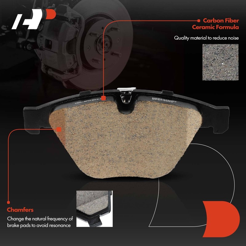 A-Premium 6x Drilled Rotors & Ceramic Brake Pad Front for BMW F10 535i 535d 640i gallery