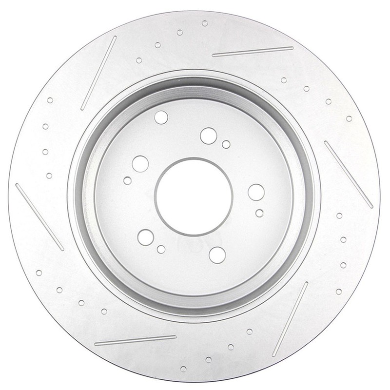 2PCS BRAKE DISCS ROTORS 4PCS CERAMIC PADS FIT FOR HONDA PILOT 12-15 REAR SLOTTED gallery