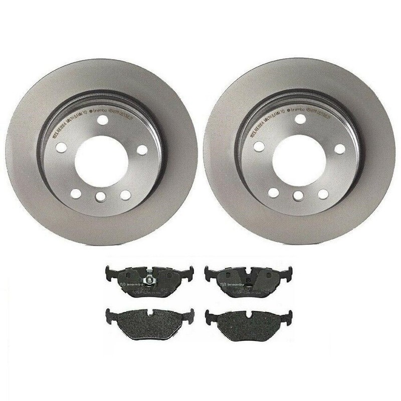 Brembo Rear Brake Kit 280mm Disc Rotors and Low-Met Pads For BMW E36 318i 318is