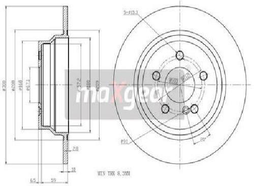Genuine Maxgear Brake Disc 19-1198 for Mercedes-Benz