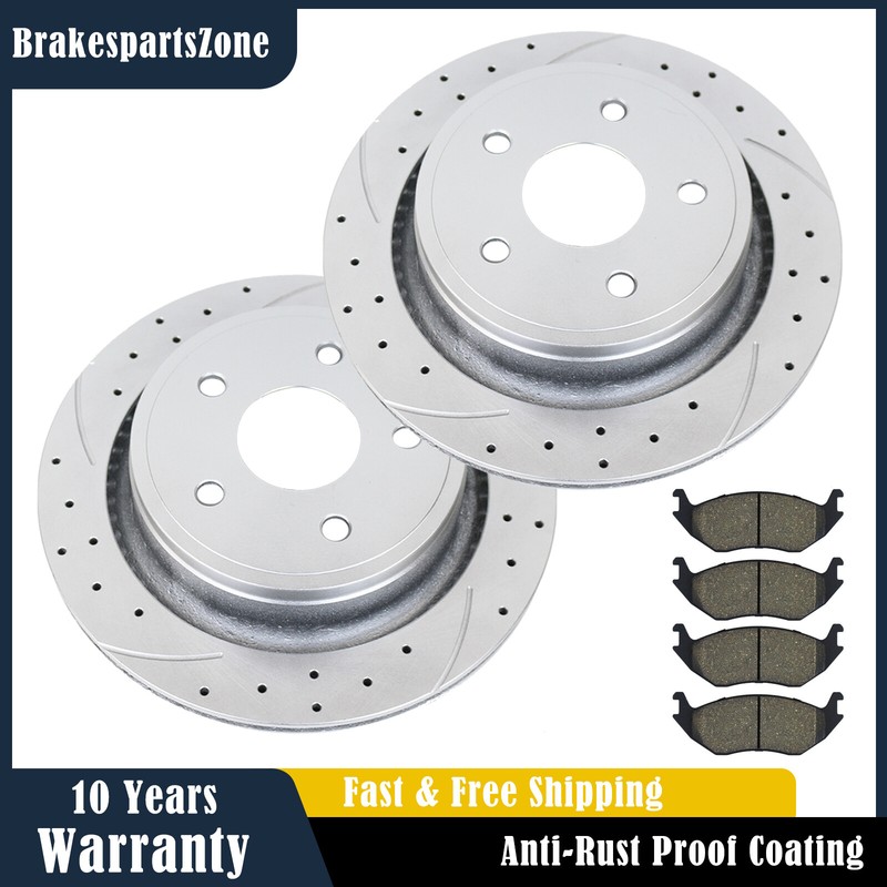 352mm REAR Brake Rotors Pads for Dodge Durango 04-09 Chrysler Aspen 07-09 Brakes