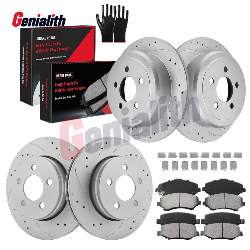 11.89″ Front 12.44″ Rear Brake Rotors & Pads for 2008 – 2012 Jeep Liberty Nitro