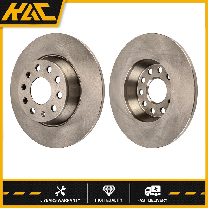 Solid Rear Brake Rotors for Volkswagen Jetta 2005-2007 Passat L4 2T 2006-2008