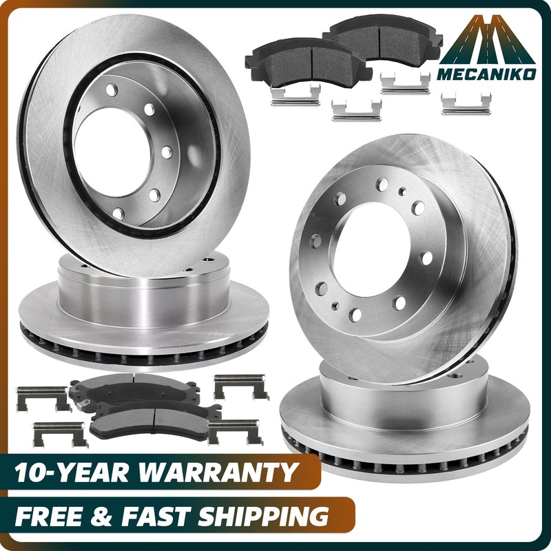 Front Rear Disc Brake Pad Rotor Kit for Silverado Sierra 1500 HD Suburban 2500