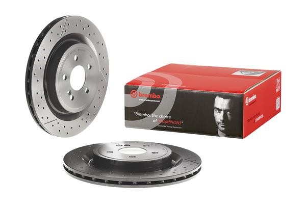 2x Brake Discs Pair Vented Rear 330mm 09.B788.11 Brembo Set 1724230112 Quality gallery