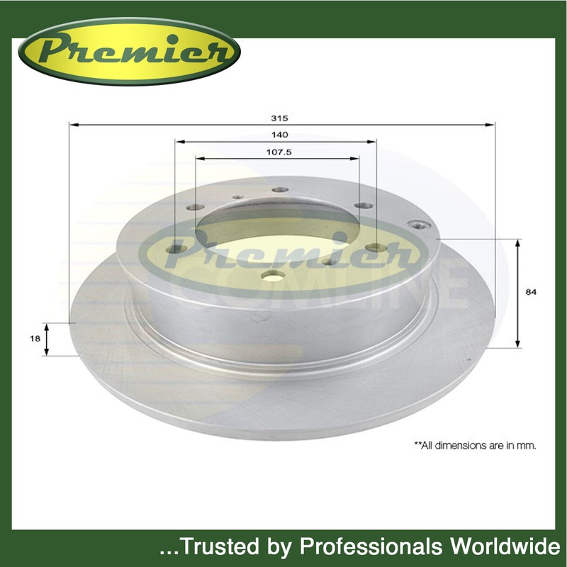Premier Rear Brake Disc Fits Mitsubishi Shogun Pajero Sport #1 MB618797