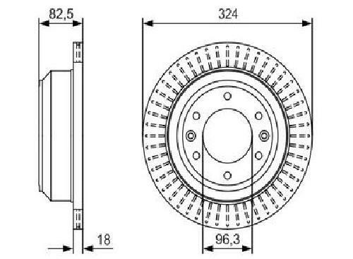 Original BOSCH Bremsscheibe 0 986 479 U29 für Hyundai