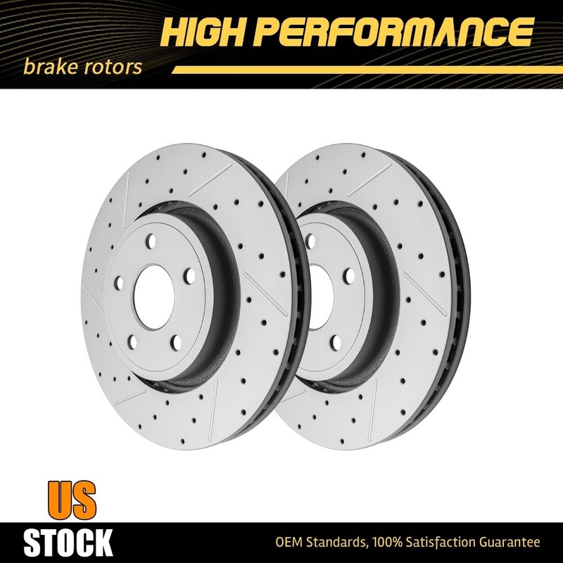 350mm Front Disc Brake Rotors For 2011-2024 Jeep Grand Cherokee Dodge Durango