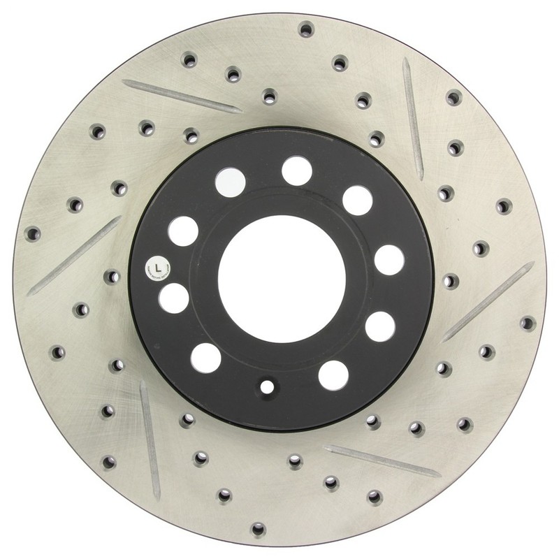 StopTech 127.33110L Front Left Drilled Brake Rotor for 10-19 A3 / 05-19 VW Jetta