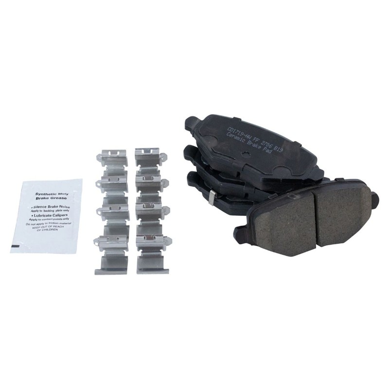 Rear Posi Ceramic Brake Pad & Performance Drilled Slotted Rotor w/Chemicals gallery