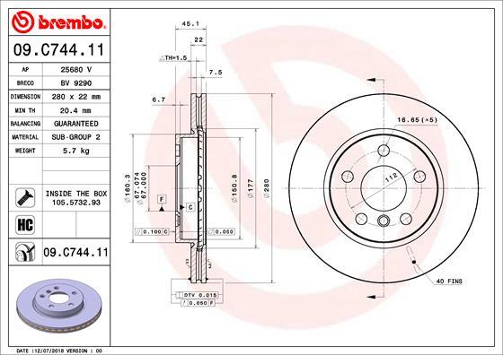 Brake Discs Front Brembo Fits Mini Cooper 2013- One 2014- + Other Models gallery