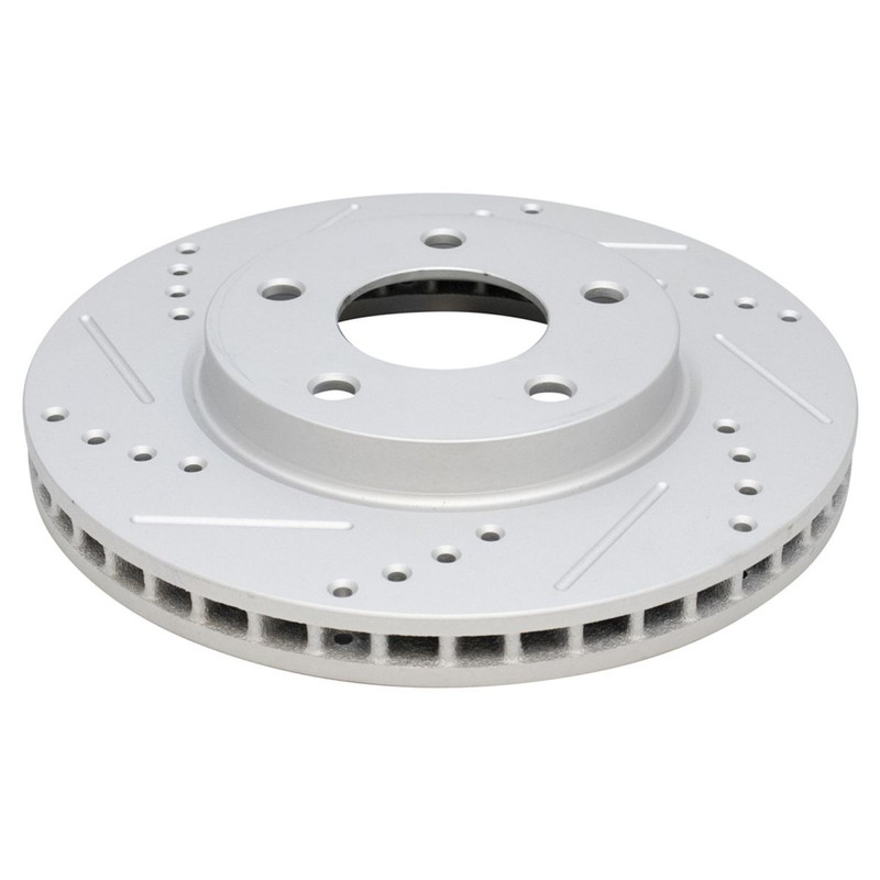 TRQ Front Rear Posi Ceramic Brake Pad Performance Drilled Slotted Coated Rotors gallery