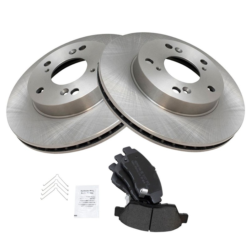 TRQ Front Brake Pad & Rotor Kit Semi-Metallic Fits 2013-2014 Acura ILX gallery
