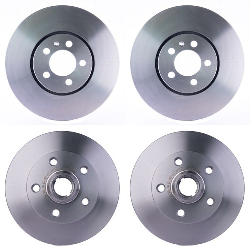Hella Front 288mm Rear 226mm Brake Rotors Kit For Corrado Golf Jetta Passat GLX