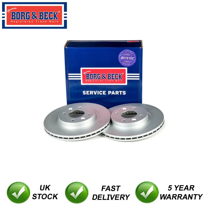 1x Brake Disc Front Borg & Beck Fits Renault Clio 1991- Kangoo 1997- 7701206339 gallery