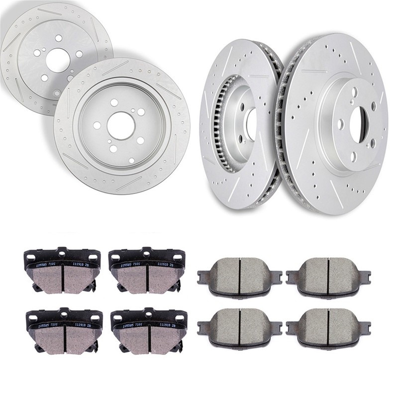 Front Rear Rotors Ceramic Brake Pads For 2000-2004 2005 Toyota Celica GTS