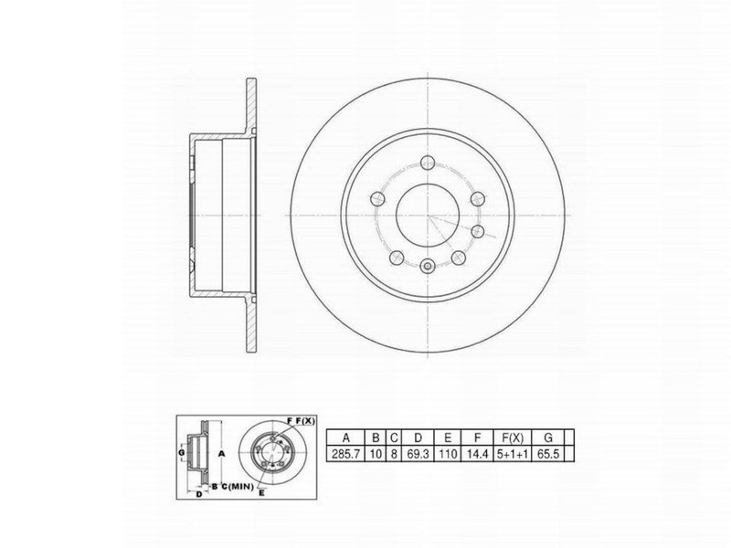 Perfect Stop Rear Disc Brake Rotor for L300, 9-3, L200, LW200+More (661382) gallery