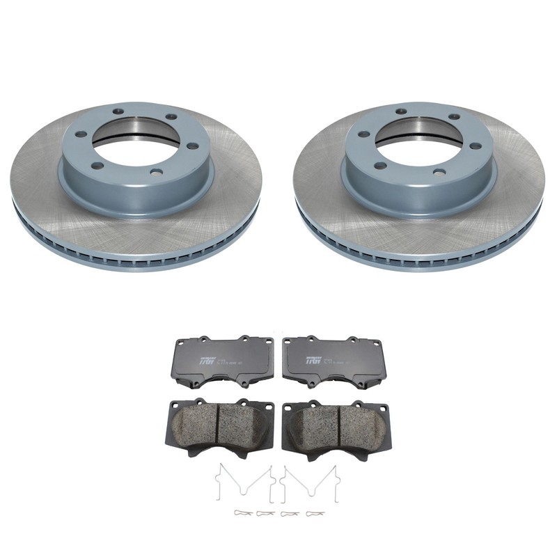 DuraGo Front Rotor TRW Pro Ceramic Disc Brake Pad Kit For Sequoia Tundra 4WD RWD