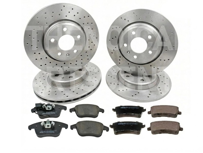 FRONT REAR DRILLED BRAKE DISCS PADS FOR AUDI A4 B8 A5 VENTED / SOLID 320mm 300mm