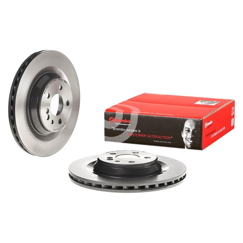 For Mercedes-Benz CL600 03-06 Brembo UV Coated Plain Vented Rear Brake Rotor