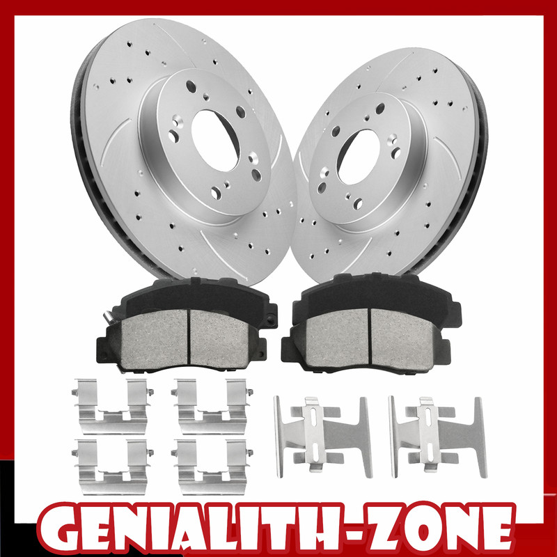Front Brake Rotors + Ceramic Brake Pads for 1998-2001 2002 Honda Accord V6 3.0L