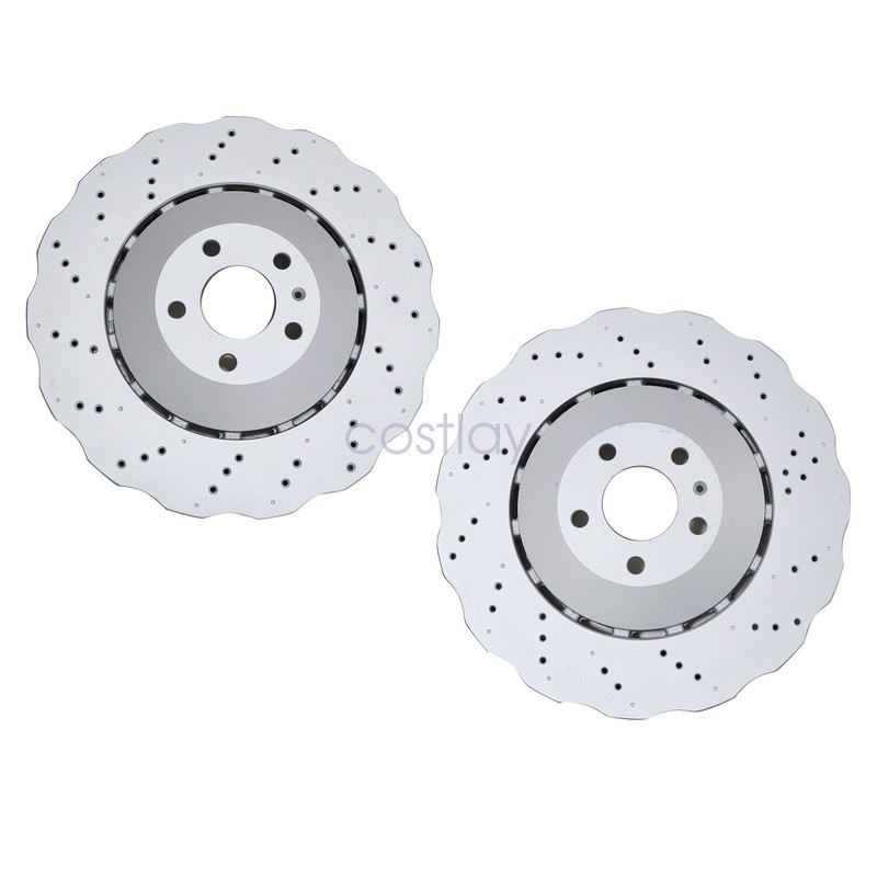 Fits For 2014-2016 Audi RS7 4.0L A Pair Of Front Disc Brake Rotors 4G0615301AH gallery