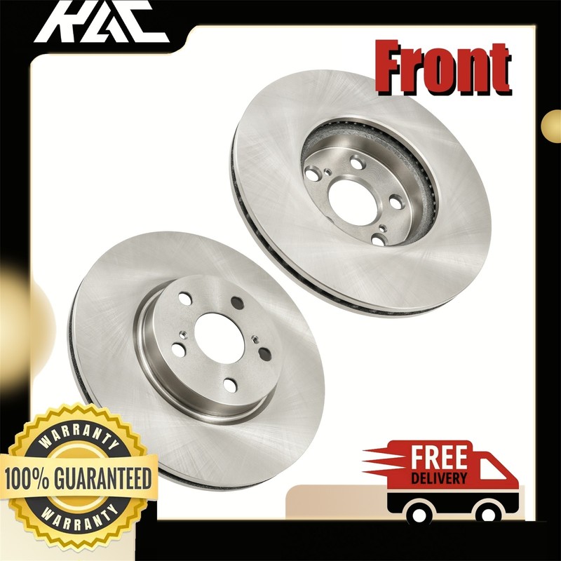 Set Front Disc Rotors For Toyota Corolla 2009-18 2019 1.8L Scion xD 2008-14