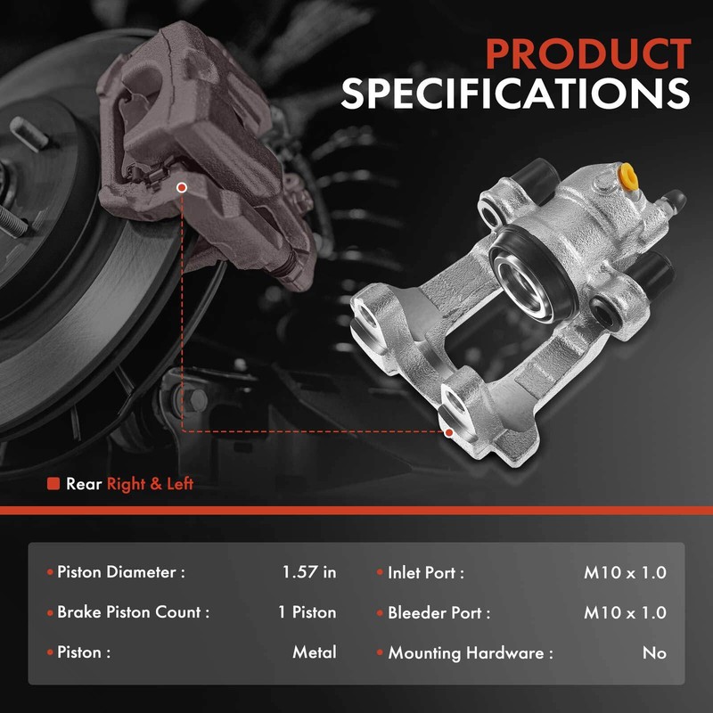 Disc Rotors & Ceramic Pads+Caliper for Mercedes-Benz W164 ML320 R350 R500 Rear gallery