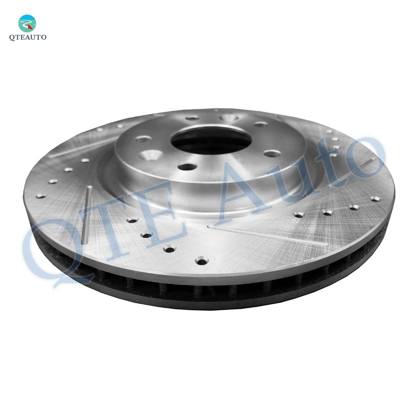 Front Drilled Slotted Brake Disc Rotors 296mm For 2017-2020 Nissan Rogue gallery