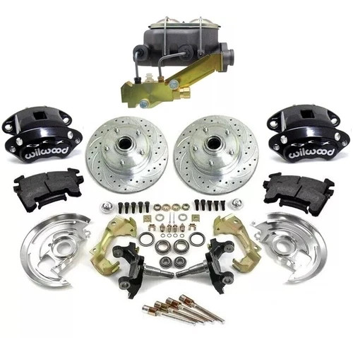 1964-72 A body Black Wilwood Power Brake Conversion Kit MANUAL master disc drum