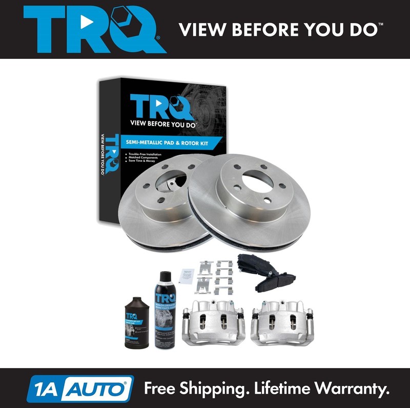 TRQ Front Brake Pad & Rotor Kit Fits 95-02 Ford 98-02 Mazda 98-01 Mercury