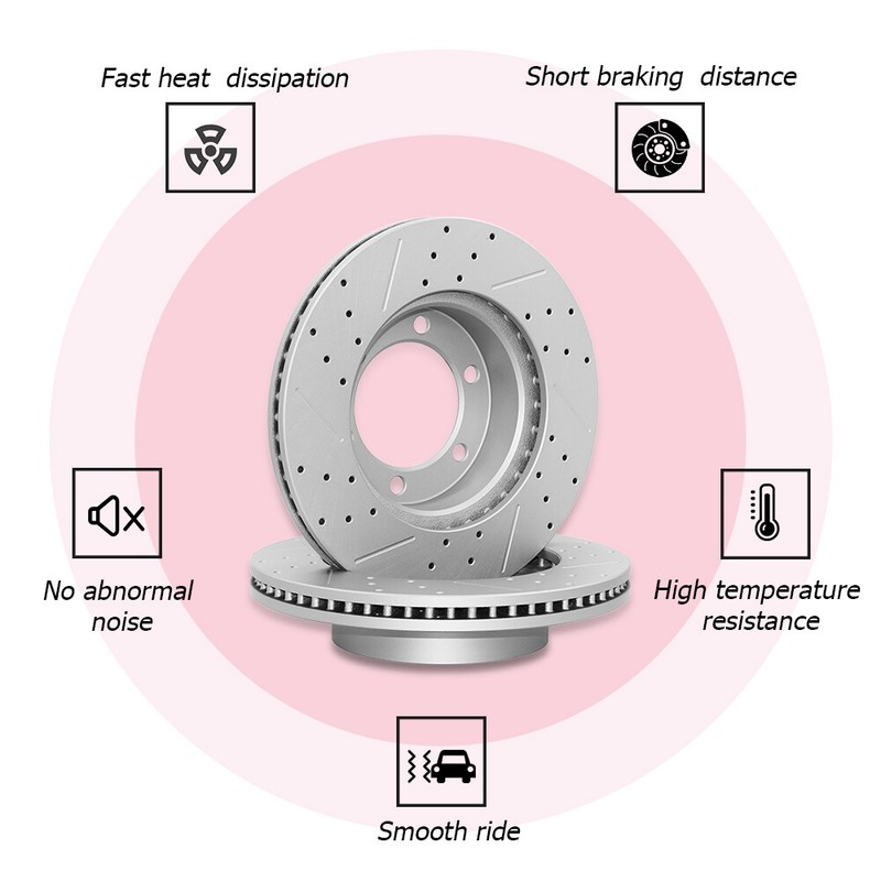 320mm Front Drilled Disc Rotors for Dodge Charger Challenger Magnum Chrysler 300 gallery