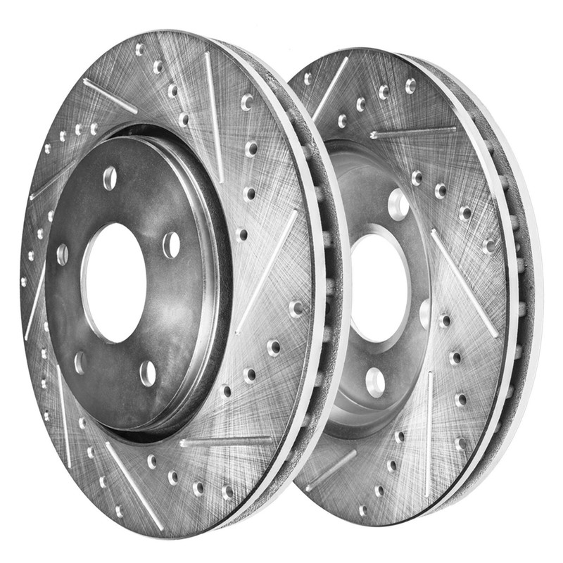 10pc Front Rear Drilled Brake Rotors Brake Pads Kit for 2012-2017 Toyota Prius V gallery