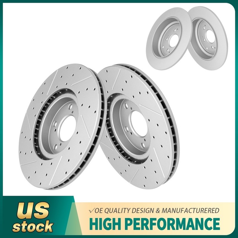 For 2009-2013 2014 2015 Honda Pilot Acura MDX ZDX Front & Rear Disc Brake Rotors