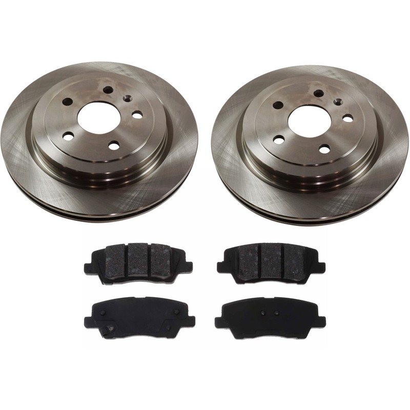Rear Brake Disc Rotors and Pads Kit For Cadillac CTS 2016 2017