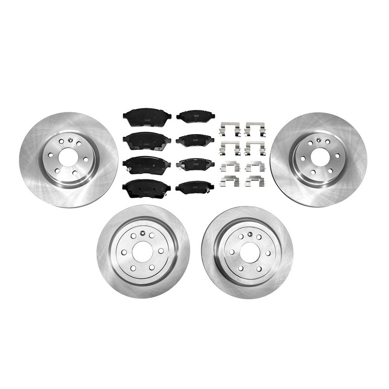 Front & Rear Rotors Ceramic Brake Pad for 2010-2014 2015 2016 Cadillac SRX SAAB gallery