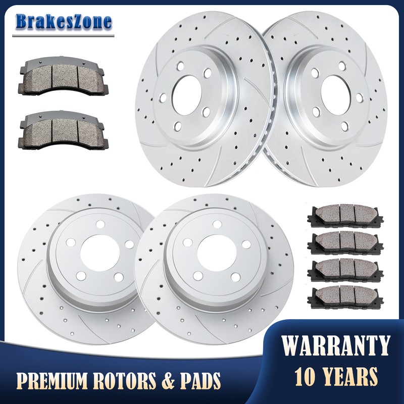 320mm Front & 320mm Rear Brake Rotors Pads Fit for Chrysler 300 Dodge Charger