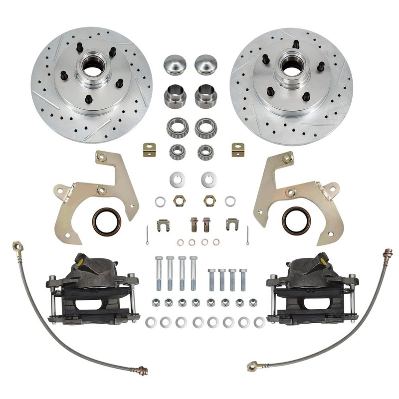 Front Disc Brake Conversion Kit Drilled for 1949-1954 Chevy Car/53-62 Corvette gallery