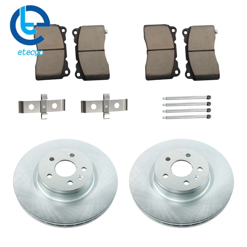 Front Drilled Brake Rotors & Ceramic Brake Pads For Tesla Model X S 2017-2021 gallery