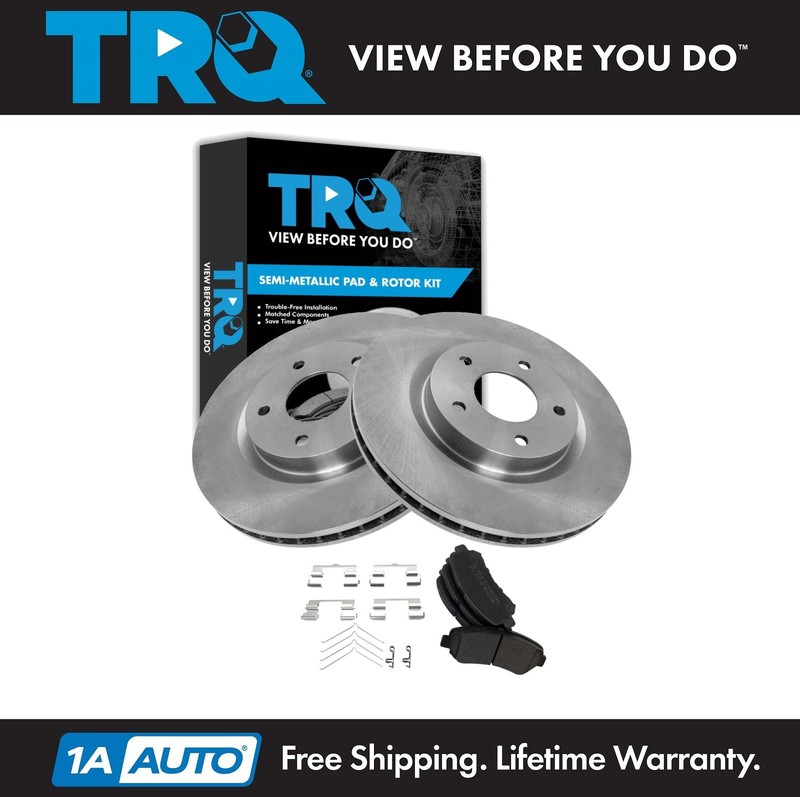 TRQ Front Brake Pad & Rotor Kit Semi-Metallic Fits 08-15 Nissan