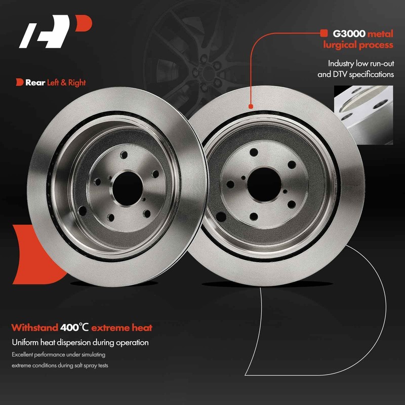2x Disc Brake Rotors Rear Side for Subaru B9 Tribeca 2006-2007 Tribeca 2008-2014 gallery