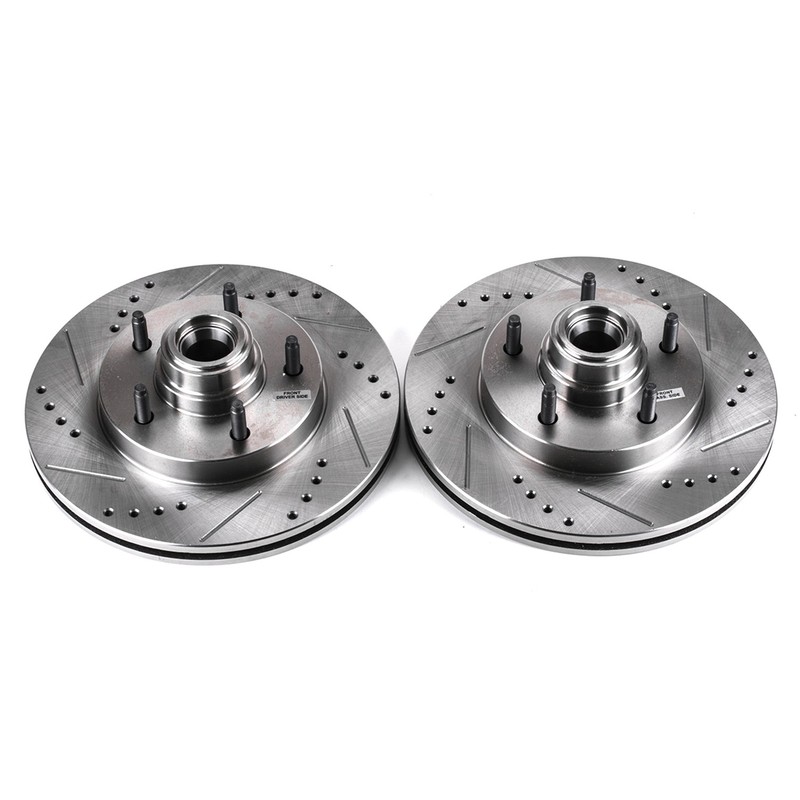 PowerStop Evolution Drilled And Slotted Rotors Pair Front For Ford F-150