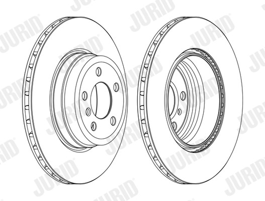 2X 562523JC-1 JURID Brake Disc for BMW