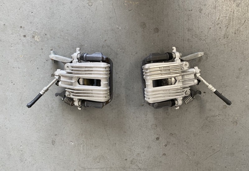 88-96 Chevrolet Corvette C4 J55 Rear Brake Caliper Brackets Set GM OEM ZR1 1LE gallery