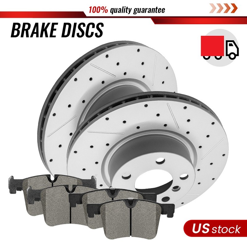 328mm Front Drilled Brake Rotors Ceramic Pads for BMW, X3 2011-2017, AWD RWD